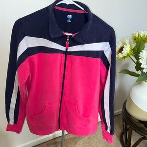 80’s zip up active wear sweatshirt